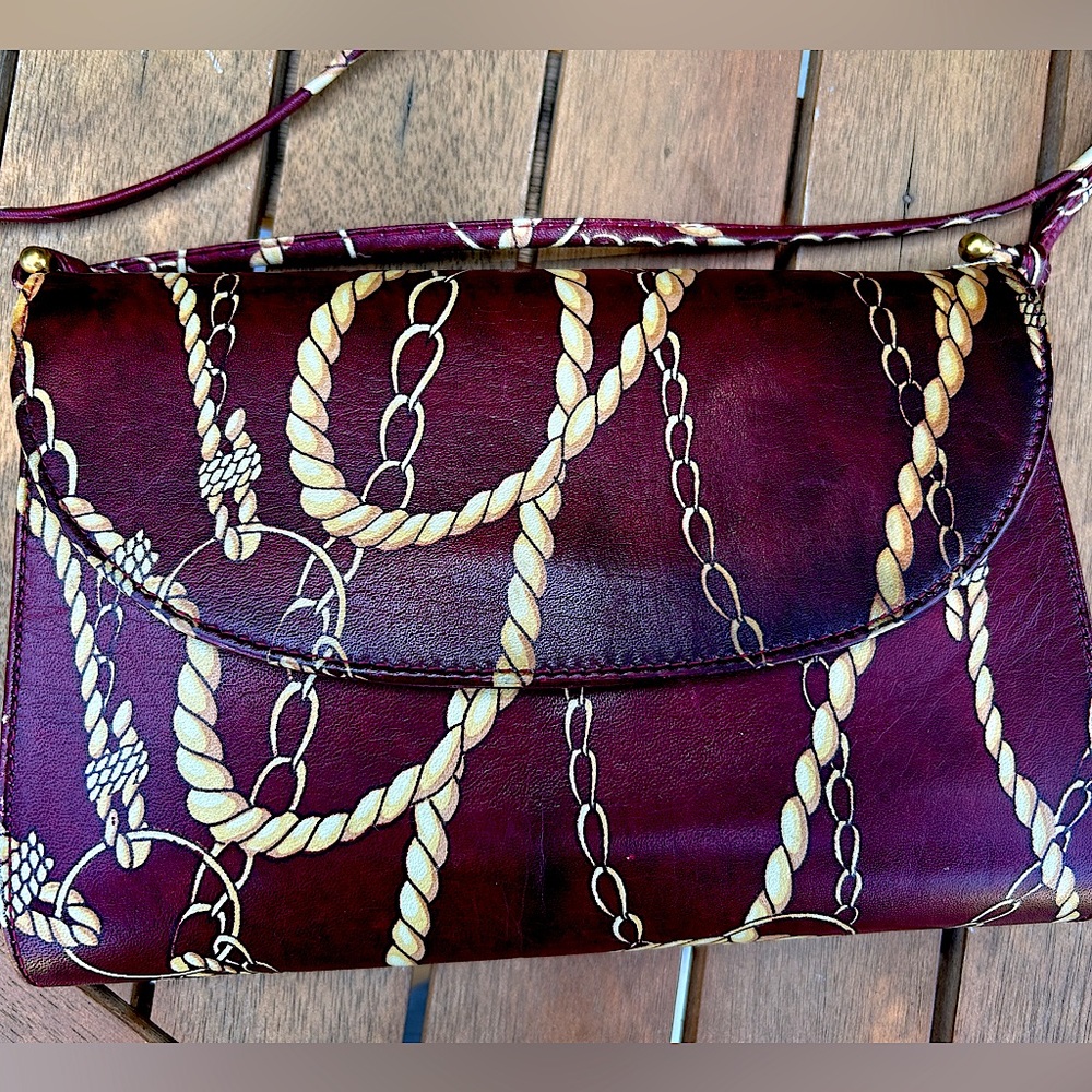 Mid century modern Koret bag horsebit theme leather